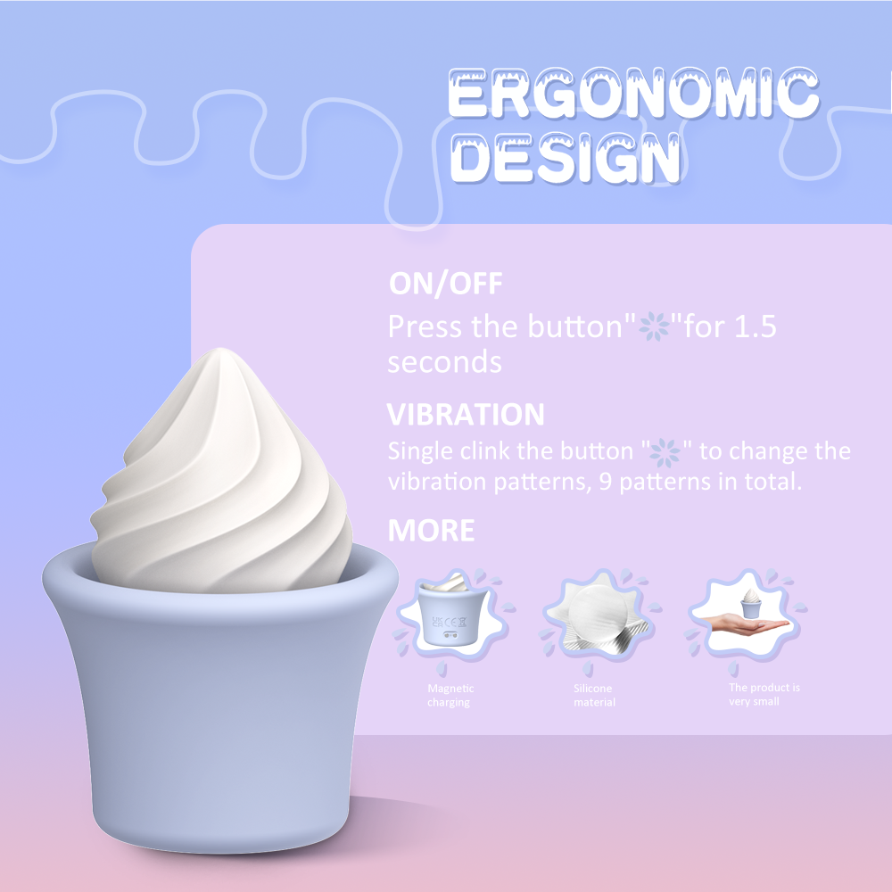 VELUXXA - Mini Ice Cream-Shaped Design vibrator