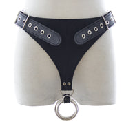 Veluxxa Leather Restraint Pants Men's Bondage Gear with Steel Ring