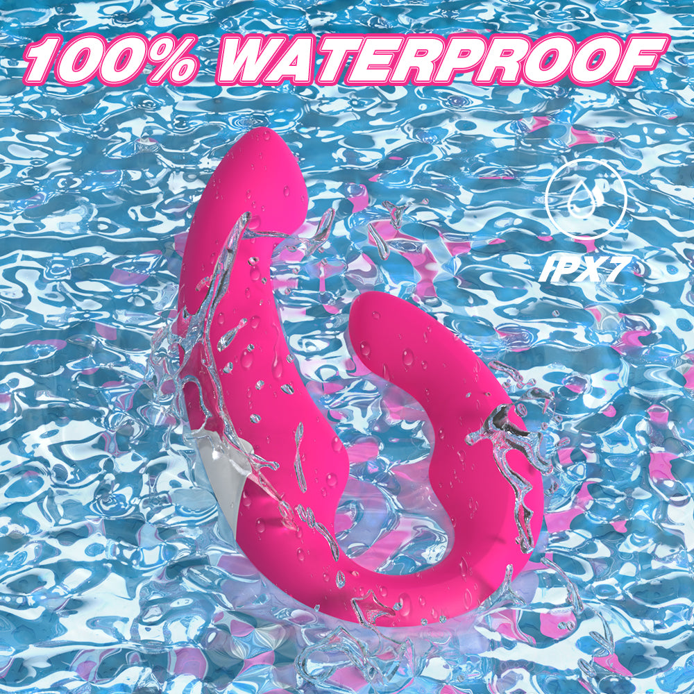 VELUXXA Lesbian remote control vibrator soft silicone double head pull stick female sex toys masturbator