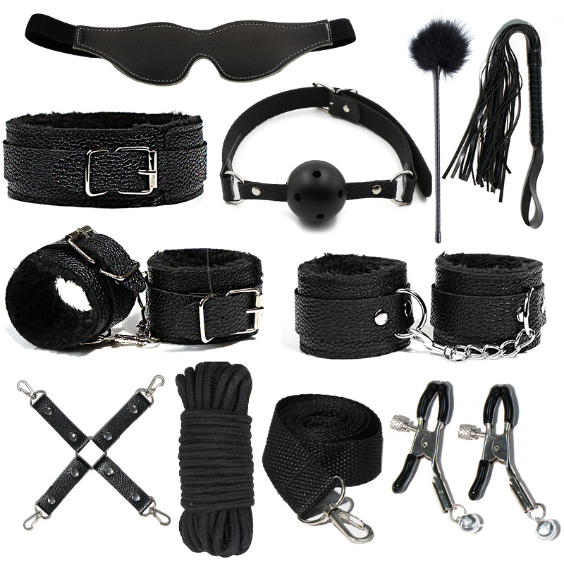 VELUXXA - High-end gift boxes SM Plush Leather 10-Piece Set Bondage Kit