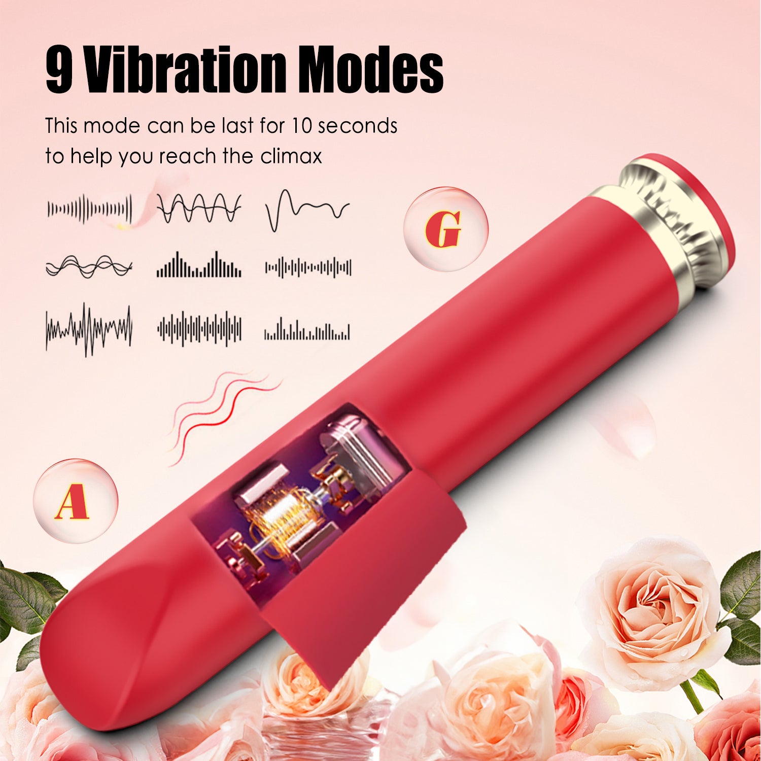 VELUXXA Premium Wireless Rechargeable Personal Wellness Device with 9 Vibration Modes
