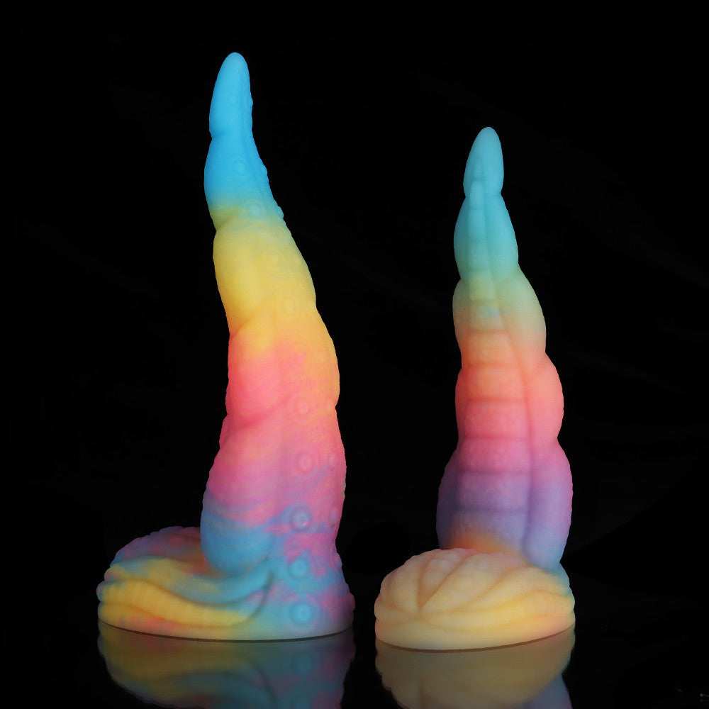 VELUXXA Glow-in-the-Dark Octopus Tail Anal Plug - Liquid Silicone Adult Toy