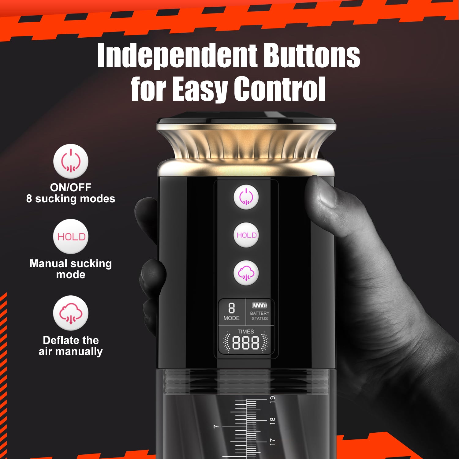 VELUXXA Smart Display Electric Vacuum Sensitivity Training Device