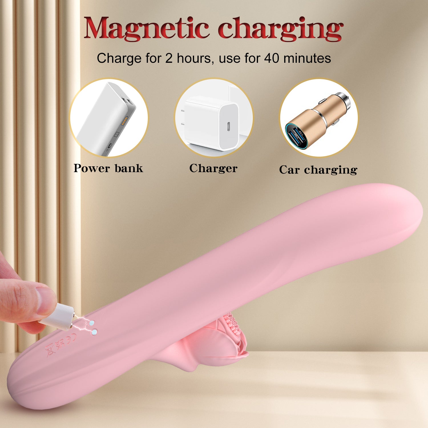 VELUXXA Rose 5-in-1 Intimate Device - Licking, Thrusting, Vibrating & Heating