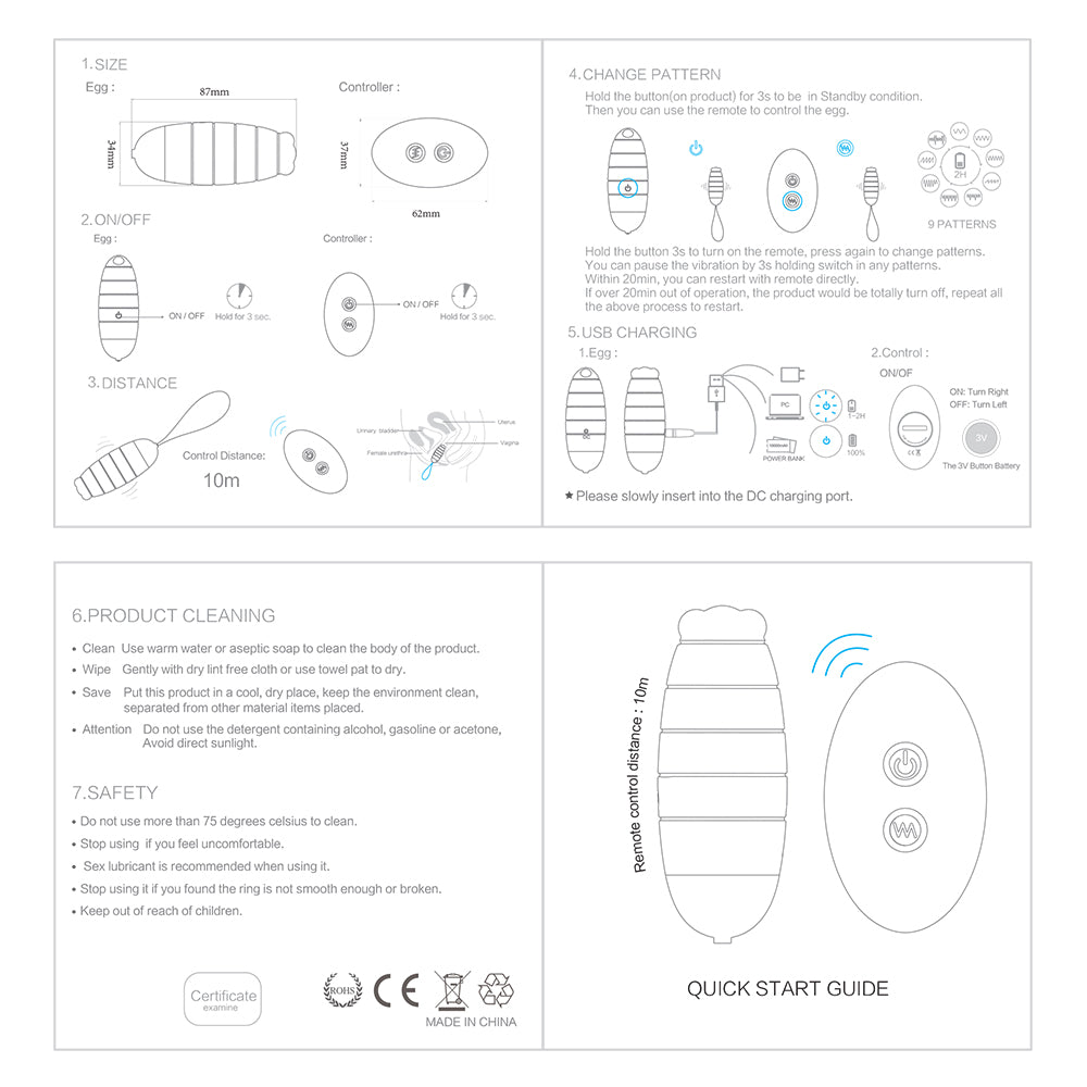 VELUXXA Hardworking Bee 9 Function Bee Shape Vibrator