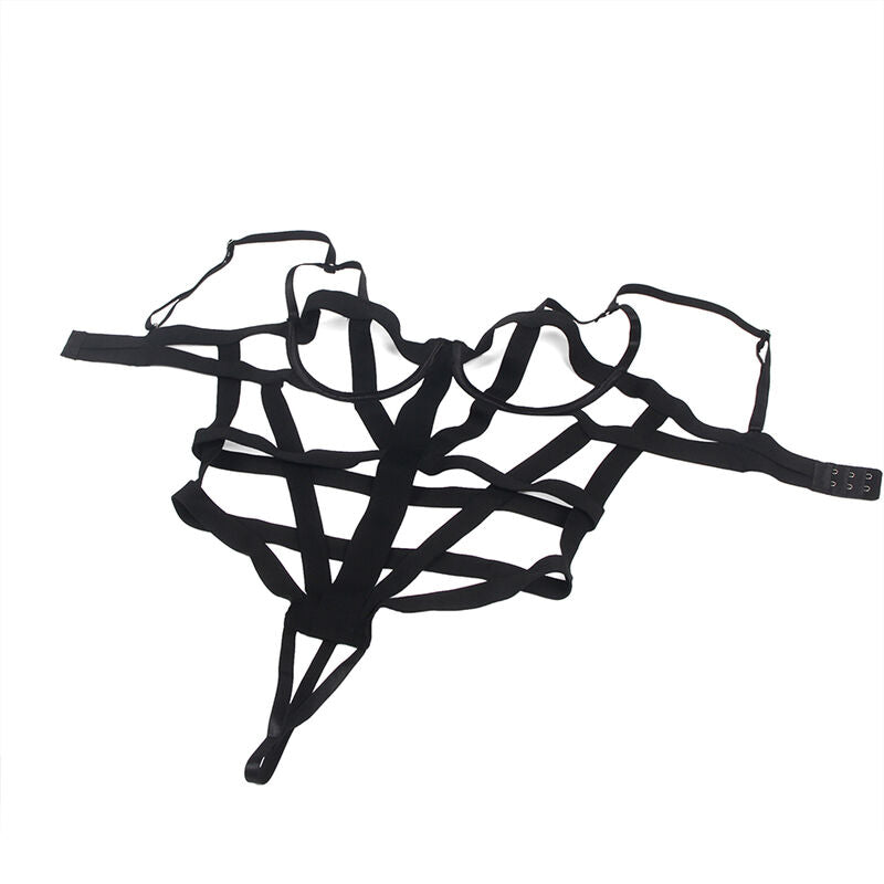 VELUXXA Sexy lingerie, bondage, one-piece, sexy game, tight, versatile, can be worn outdoors, revealing breasts, sexy one-piece